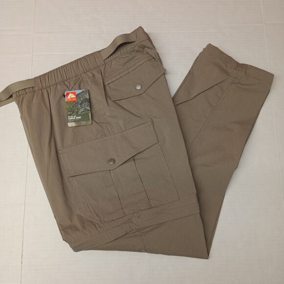 Ozark Trail Zip Off Convert Cargo Pants Men Size 36x30 Taupe - Picture 1 of 11